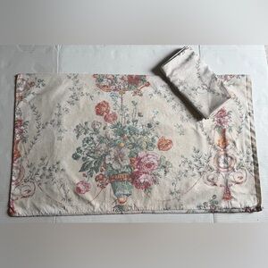 2 Ralph Lauren Villandry Pillowcases Floral Sateen Cotton Standard Pair Italy